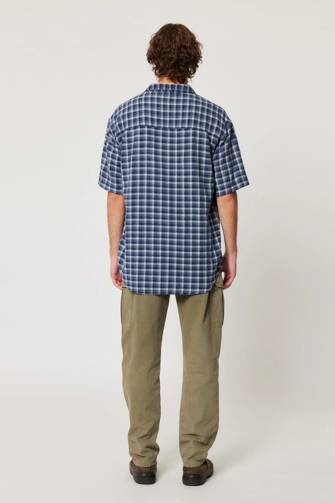 Rolla's Angus Check Short Sleeve Shirt - Blue Check