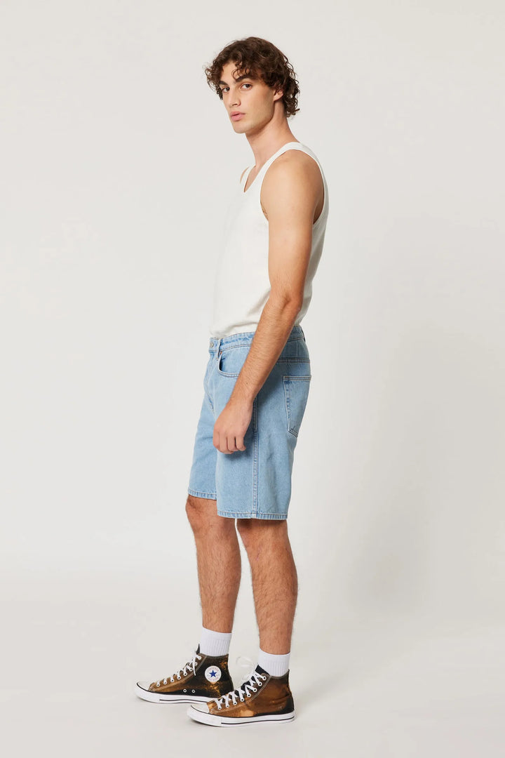 Rolla's Ezy Denim Short - Bronte - Light Vintage Blue