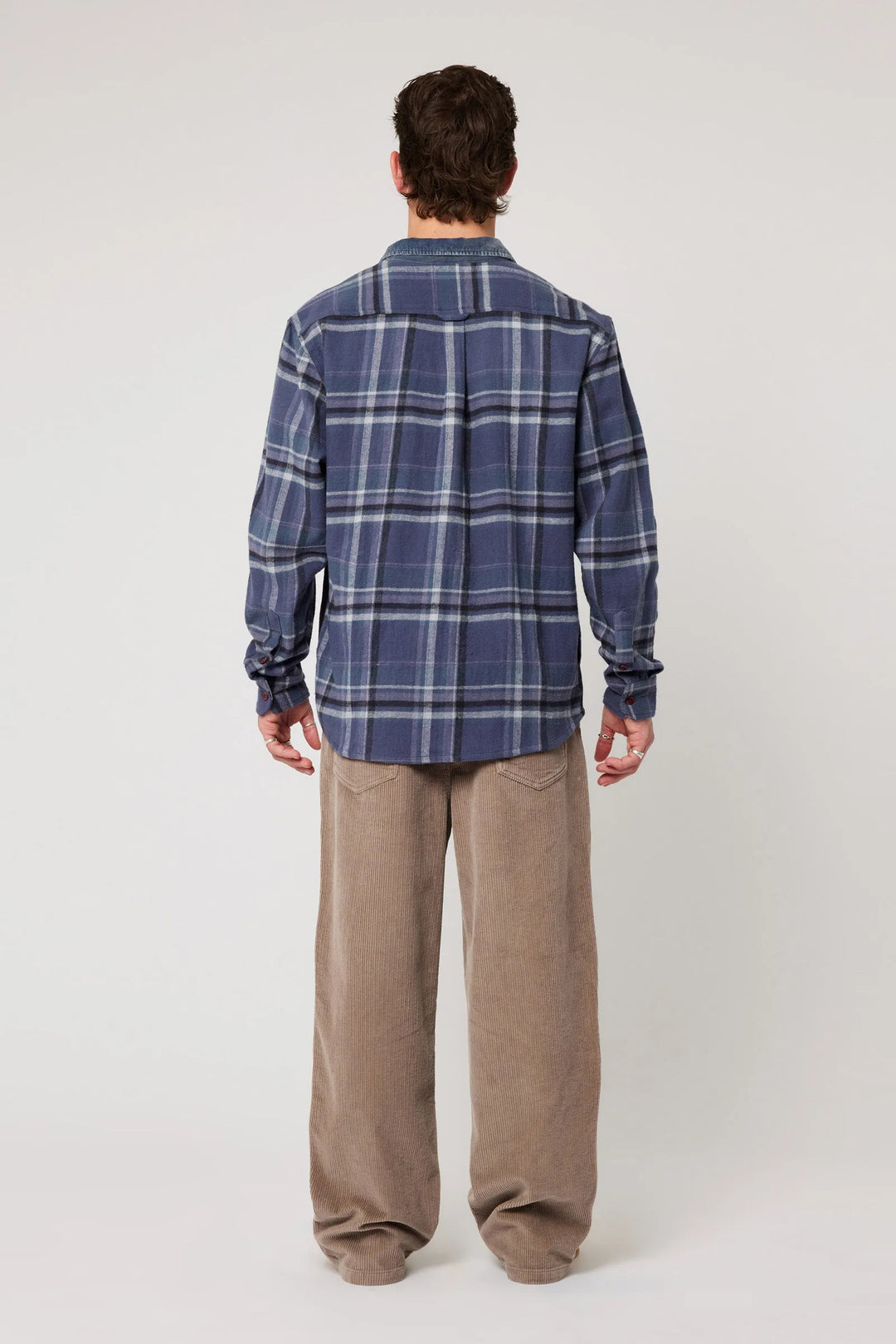 Rolla's Trailer Check Shirt - Navy