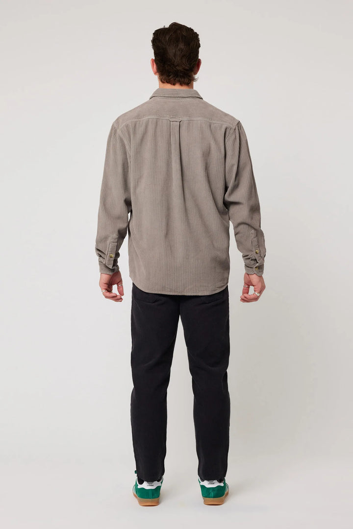 Rolla's Trailer Chunky Cord Shirt - Grey