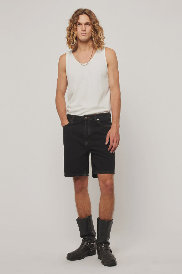 Rolla's Ezy Denim Short - Bevel - Washed Black