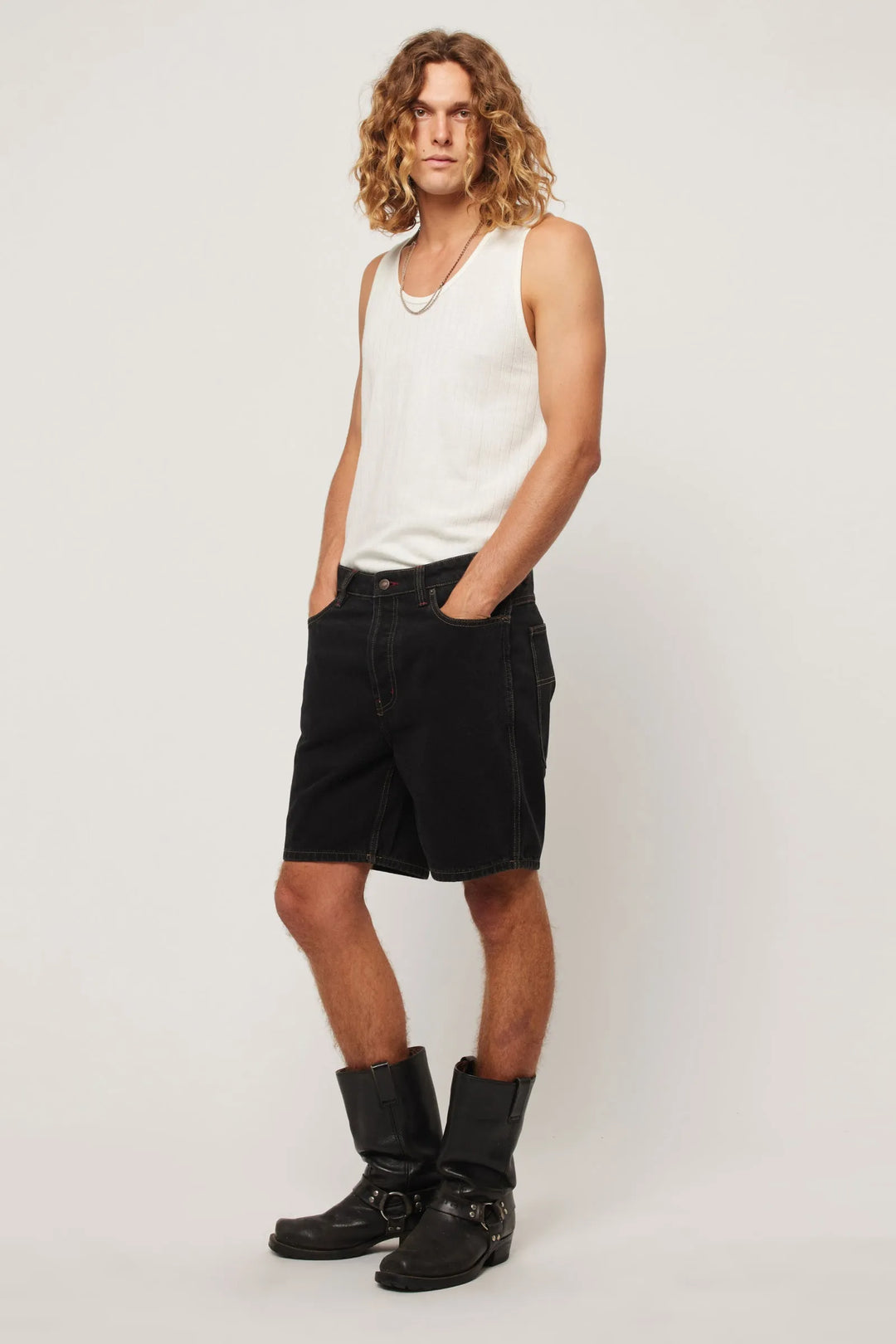 Rolla's Ezy Denim Short - Bevel - Washed Black