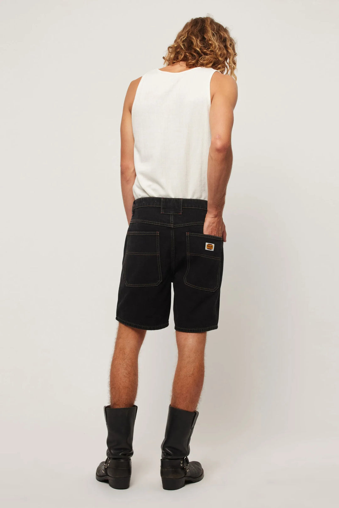 Rolla's Ezy Denim Short - Bevel - Washed Black
