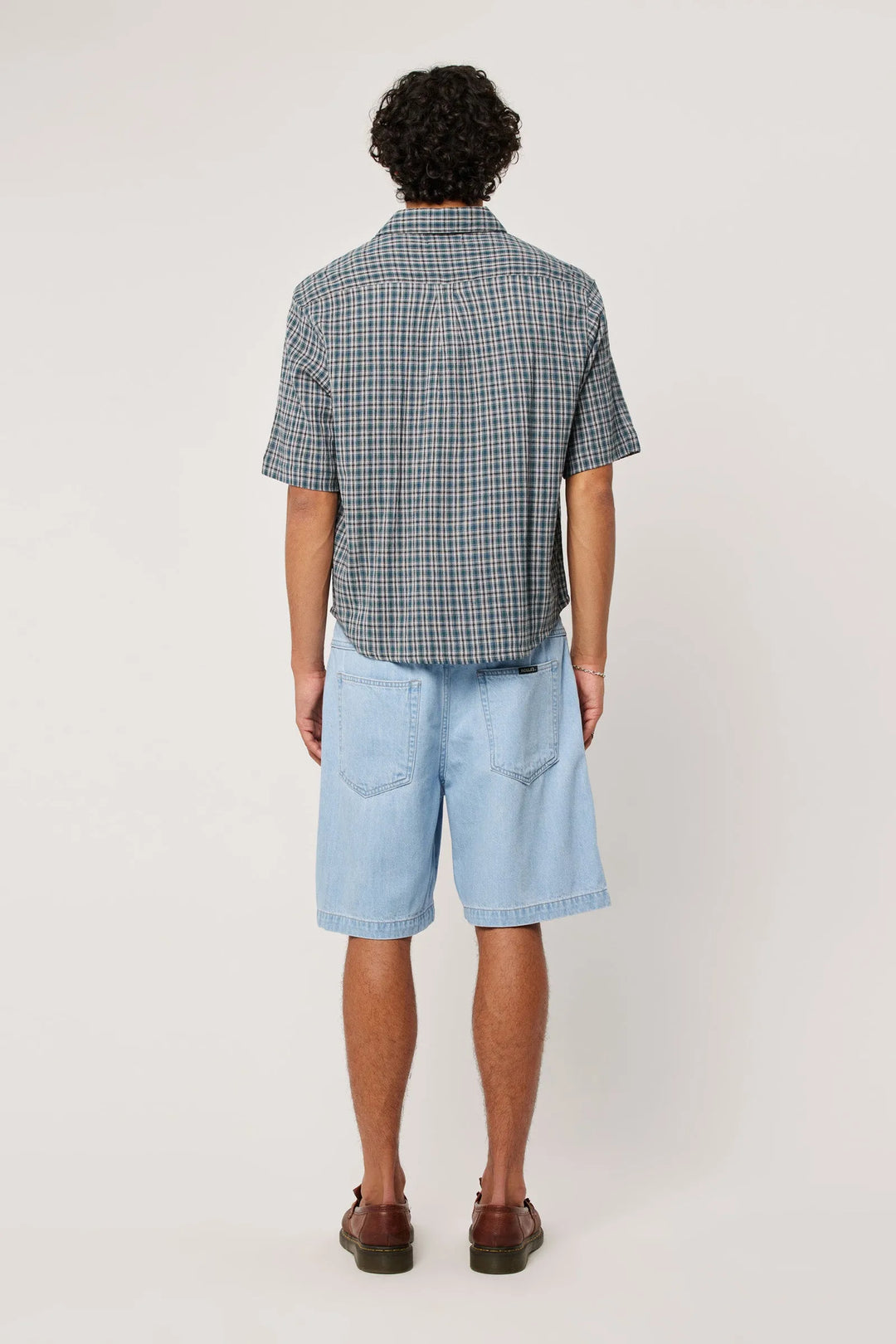 Rollas Auto Bowler Shirt-Blue Collar