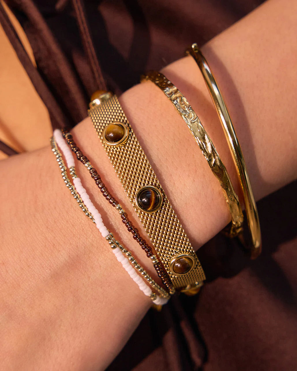 Arms Of Eve Sunny Bracelet Set - Coffee