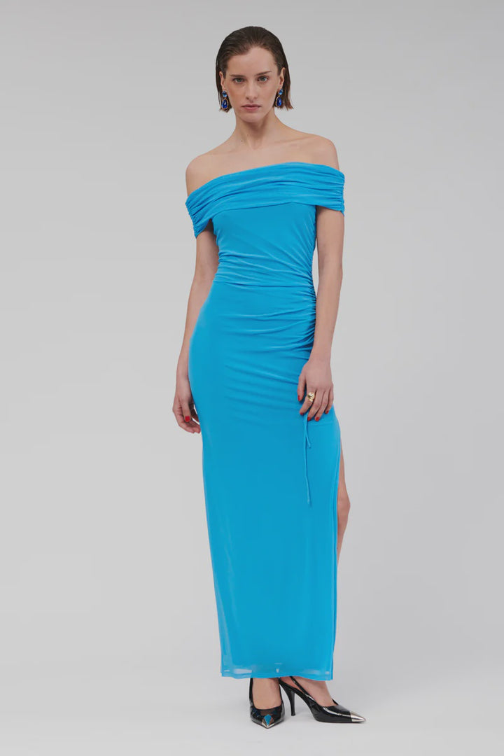 Suboo Christy Off Shoulder Maxi Dress - Blue