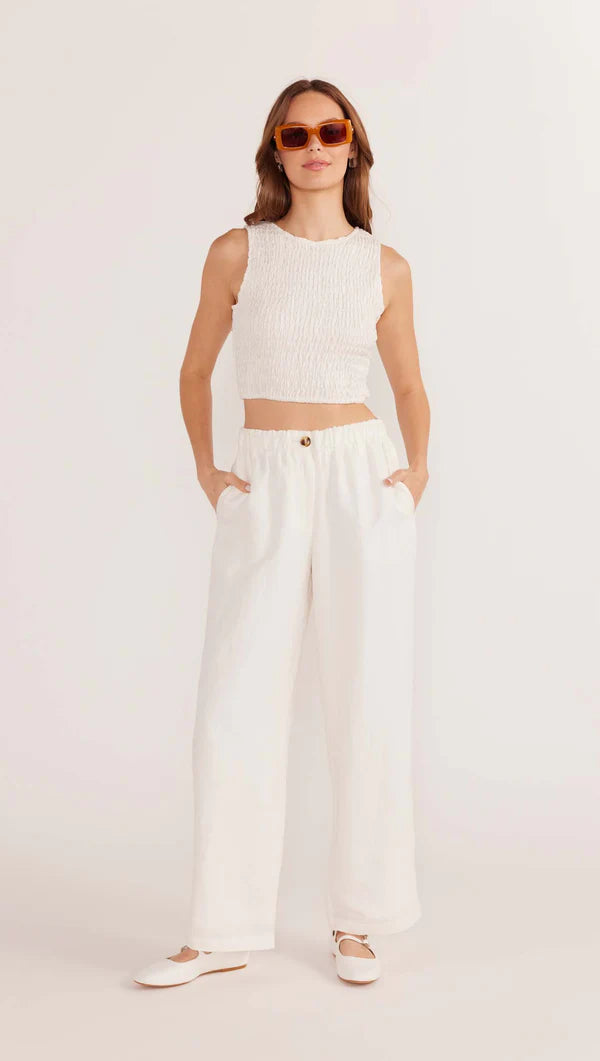 MinkPink Nerida Straight Leg Pant - Ivory