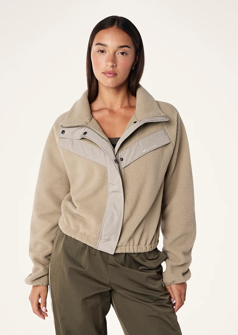 P.E Nation Shelter Sherpa Jacket - Oxford Tan