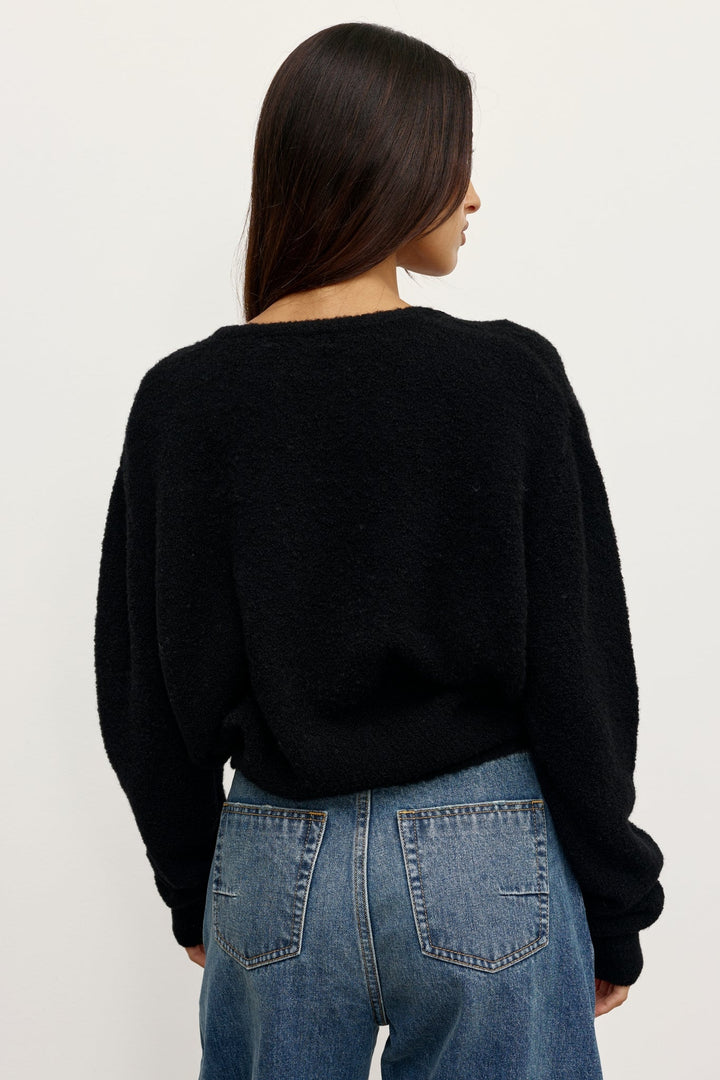 Bayse Sonia V Neck Knit - Black