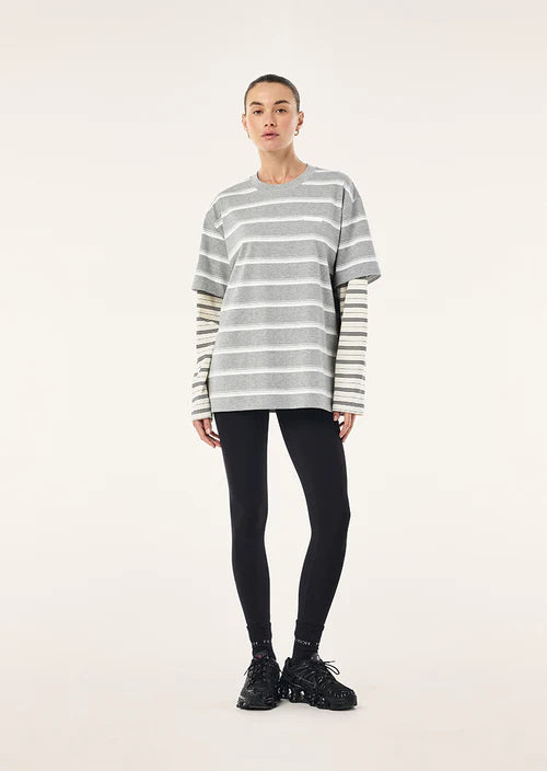 P.E Nation Spark LS Tee - Mid Grey Marle