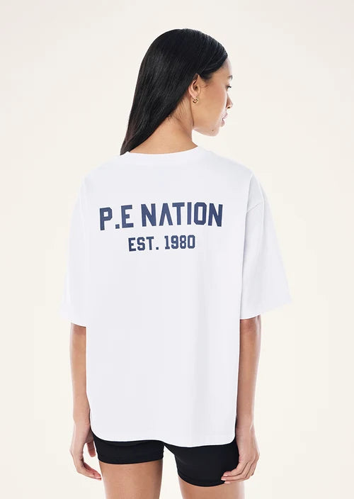 P.E Nation Spin Off Oversized Heavyweight Tee - White