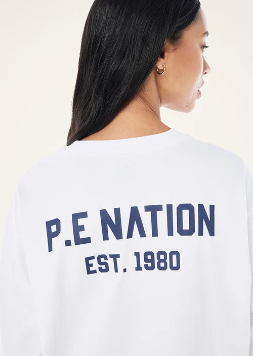 P.E Nation Spin Off Oversized Heavyweight Tee - White