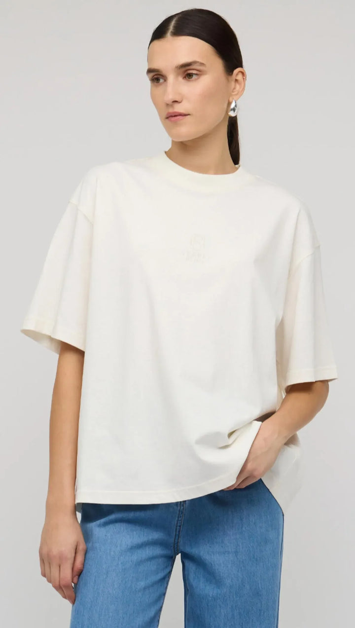 Staple The Label Staple Embroidered Logo Tee - White