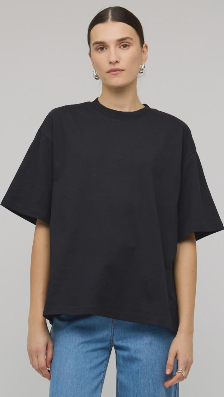 Staple The Label Staple Embroidered Logo Tee - Black