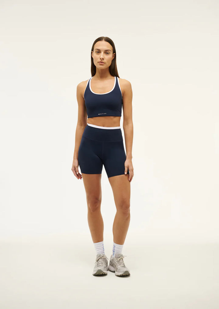 P. E Nation Stellar Sports Bra - Dark Navy/Optic White