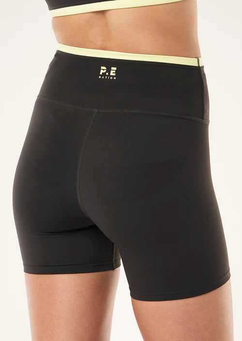 P.E Nation Stellar 5" Bike Short - Smokestone/Lemonade