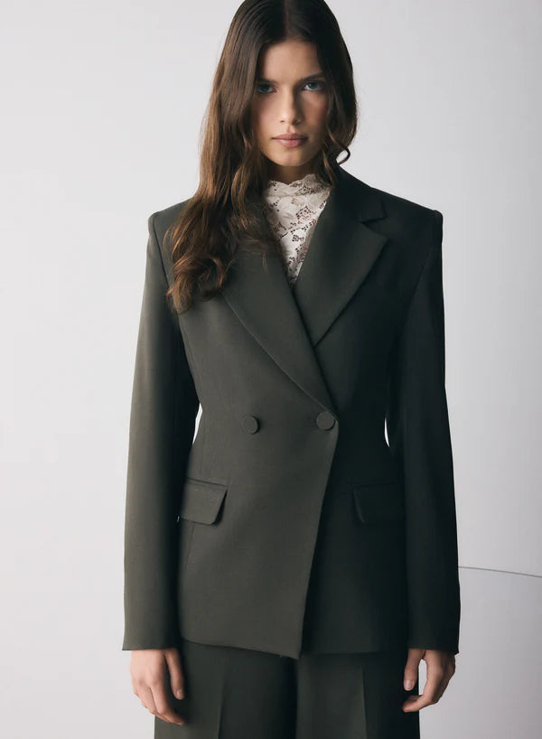 Esmaee Symmetry Blazer - Olive