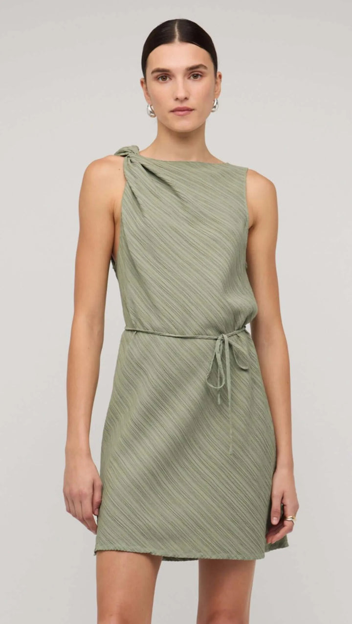 Staple The Label Amira Twist Mini Dress - Sage