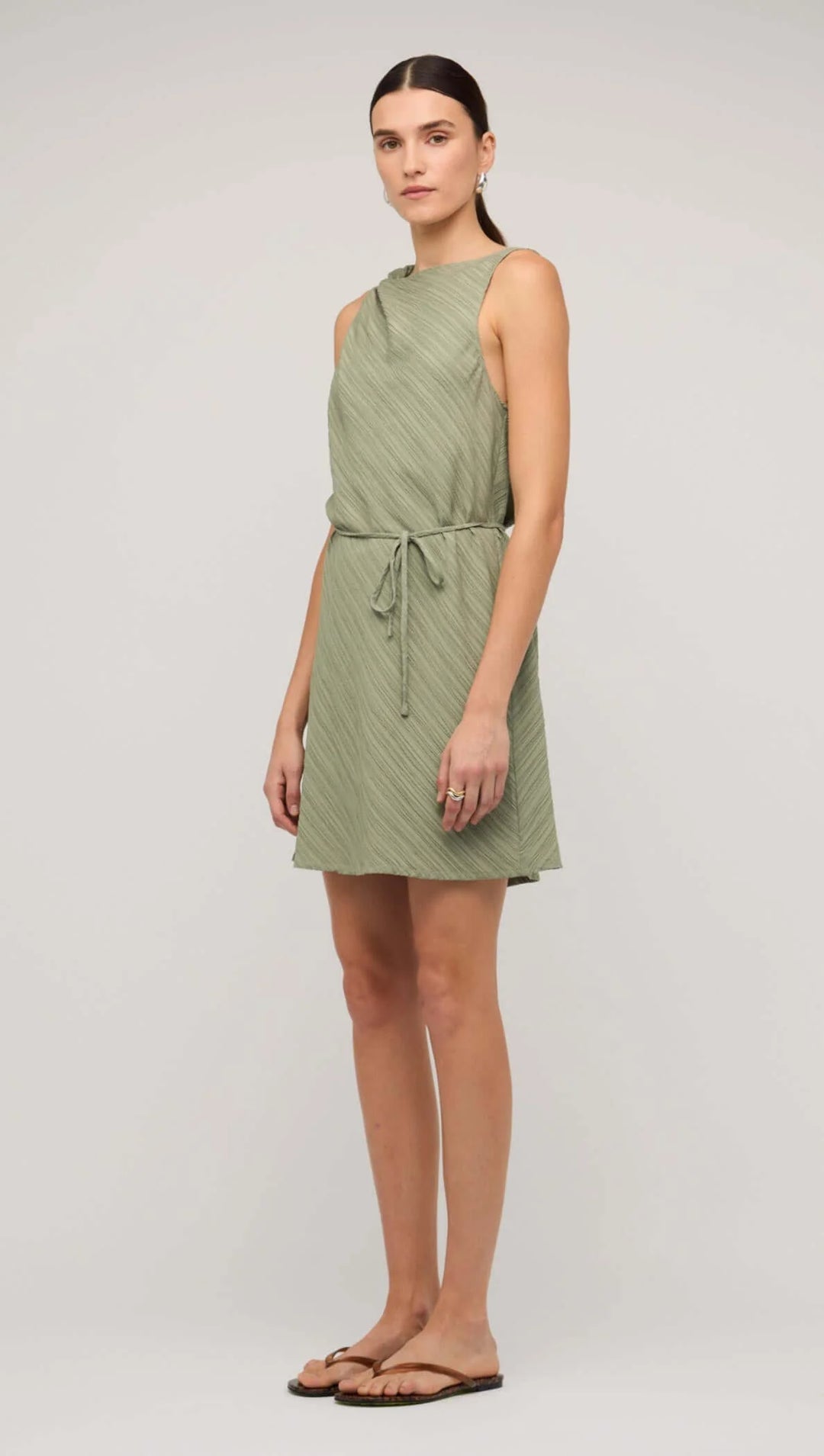 Staple The Label Amira Twist Mini Dress - Sage