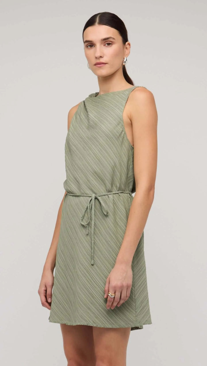 Staple The Label Amira Twist Mini Dress - Sage