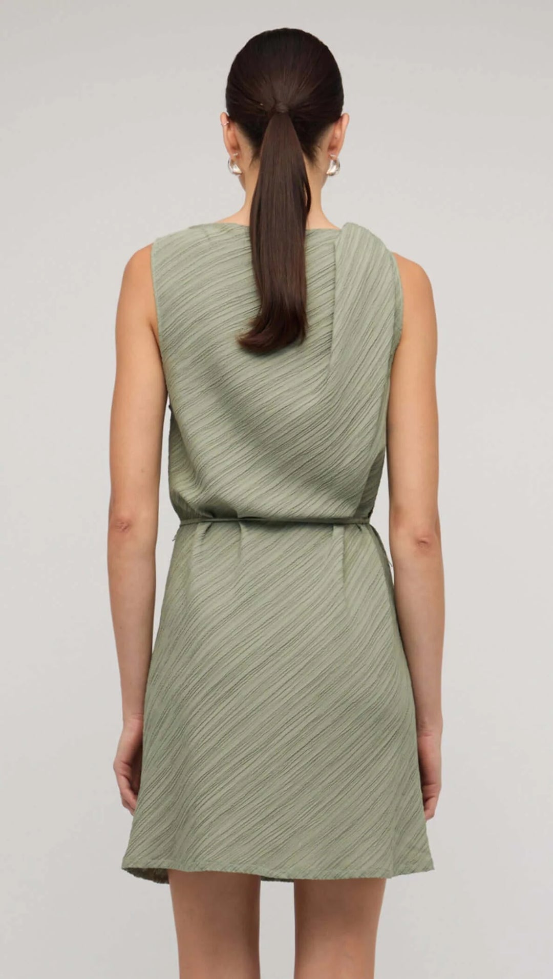 Staple The Label Amira Twist Mini Dress - Sage