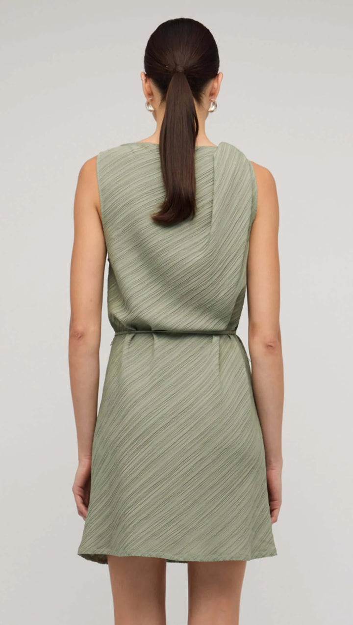 Staple The Label Amira Twist Mini Dress - Sage