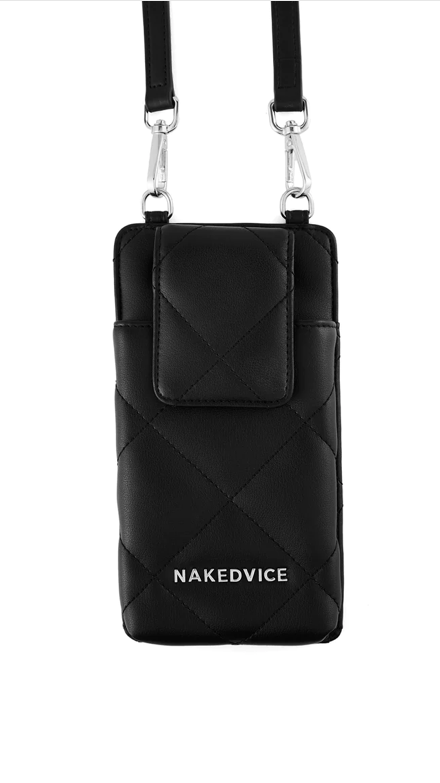 Nakedvice The Casey Mini Leather Crossbody Bag - Silver