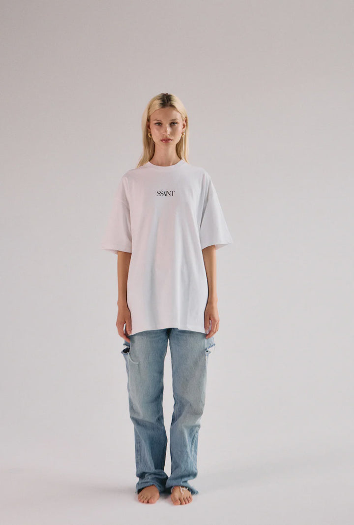 SŚAINT Logo Tee-White