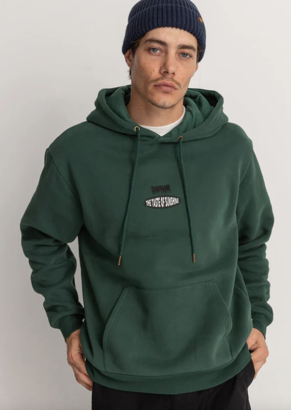 Rhythm Embroidered Fleece Hood - Pine