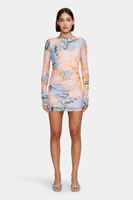 Ownley Amber Mini Dress - Chambray Floral