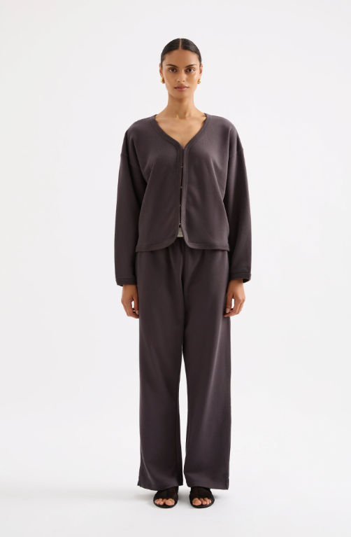 Nude Lucy Lounge Fleece Trackpant - Coal