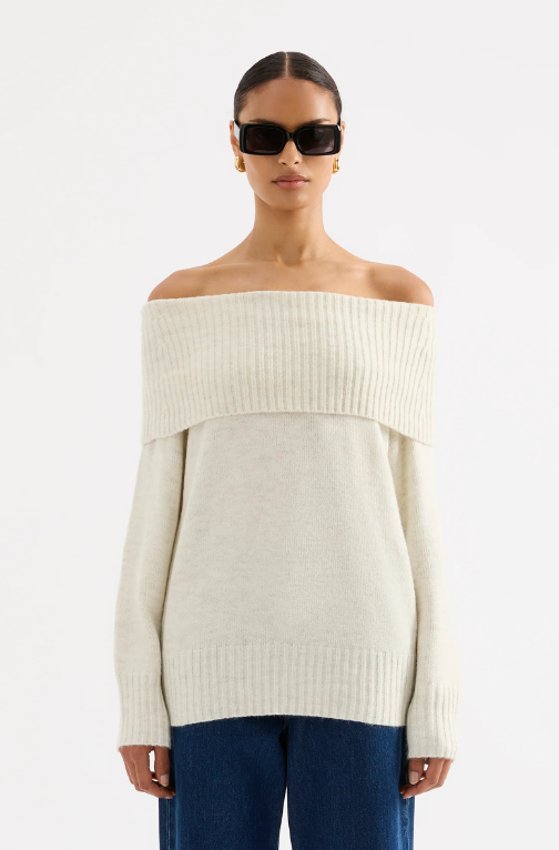 Nude Lucy Abbott Off Shoulder Knit - Ivory