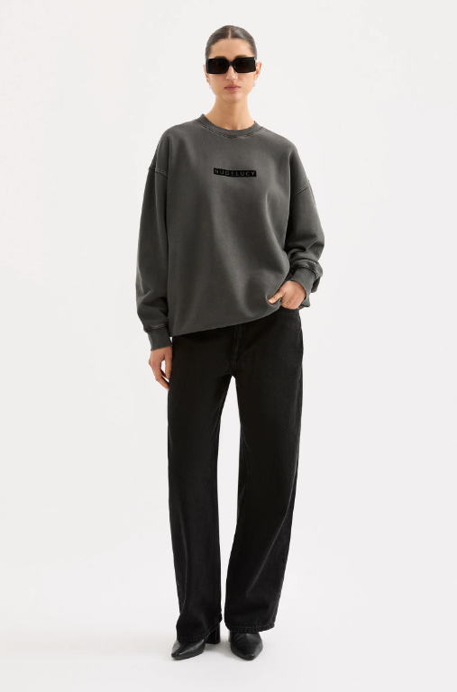 Nude Lucy Oversized Sweat - Washed Black