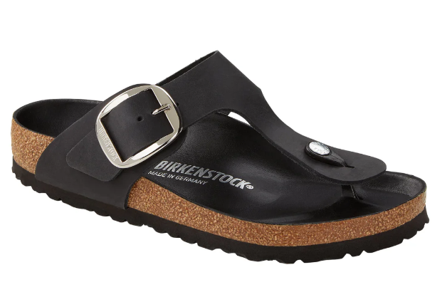 Birkenstock Gizeh Big Buckle - Black Oiled Leather Regular