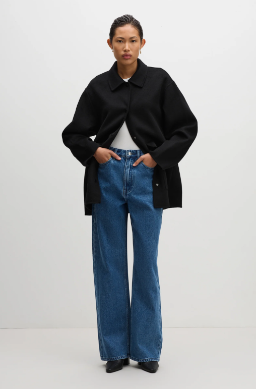 Nude Lucy Levi Wool Coat - Black