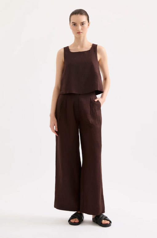Nude Lucy Thilda Linen Pant - Raisin