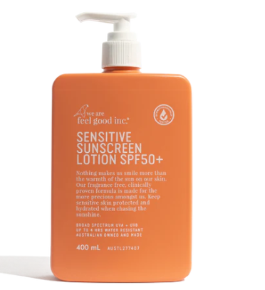 We Are Feel Good Inc Sensitive Sunscreen Lotion SPF 50+ 400ml