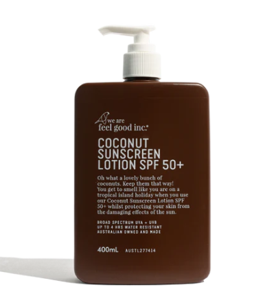 We Are Feel Good Inc Coconut Sunscreen Lotion SPF 50+ 400ml