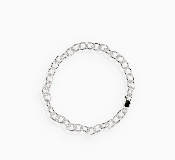 Sue The Boy Shackle Chain Mens Bracelet - Sterling Silver