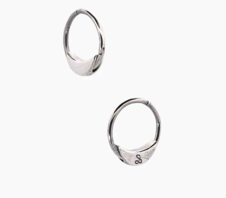 Sue The Boy Crescent Sleeper (Pair)- Sterling Silver