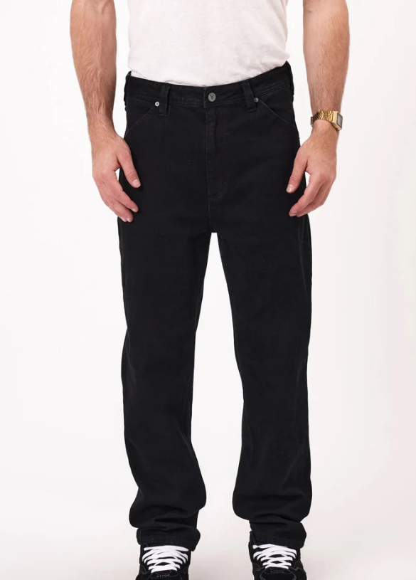 Abrand A4 Baggy Taper Jean - Patrick Black