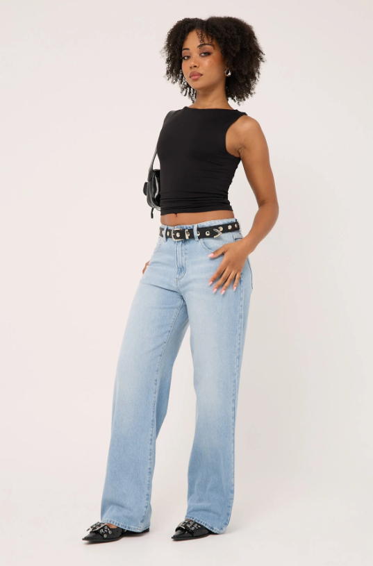 Abrand 95 Mid Baggy Jean - Gia - Light Vintage Blue