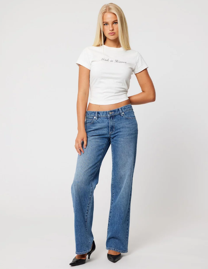 Abrand 99 Low & Wide Jean - Kim - Mid Blue