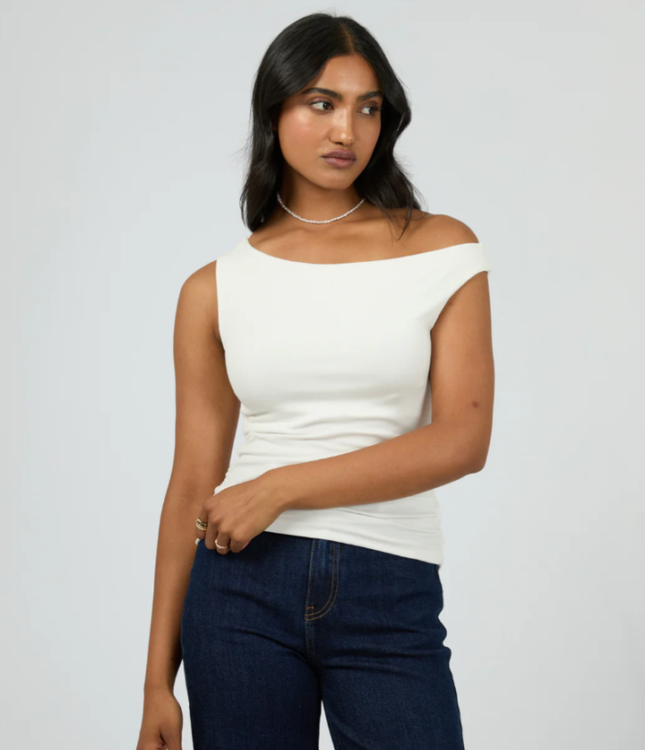 All About Eve Kylie Off Shoulder Top - Vintage White