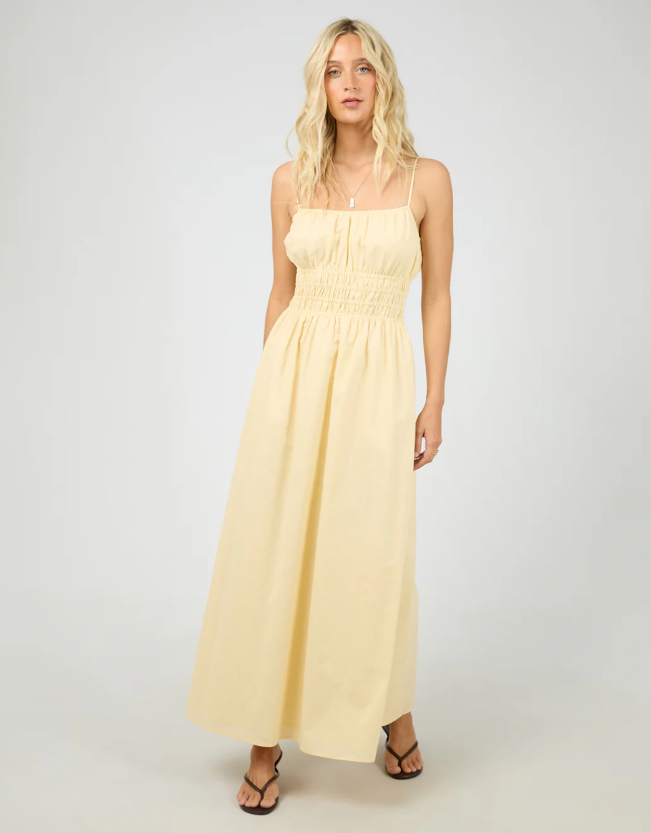 All About Eve Alessa Linen Maxi Dress - Yellow