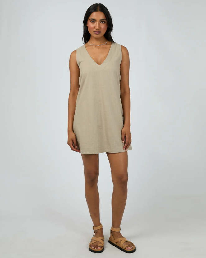 All About Eve Essential Mini Dress - Stone