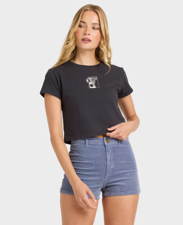 Billabong Palm Reading Short Sleeve Tee - Off Black