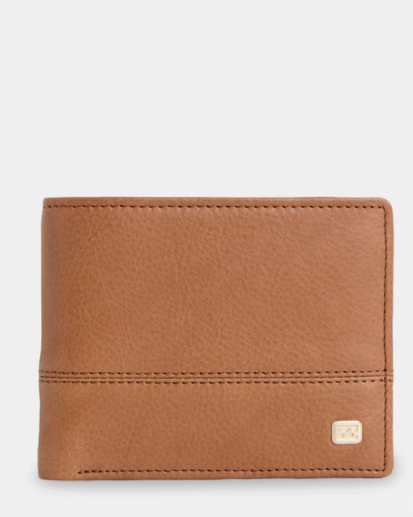 Billabong Dimension 2in1 Leather Wallet-Tan