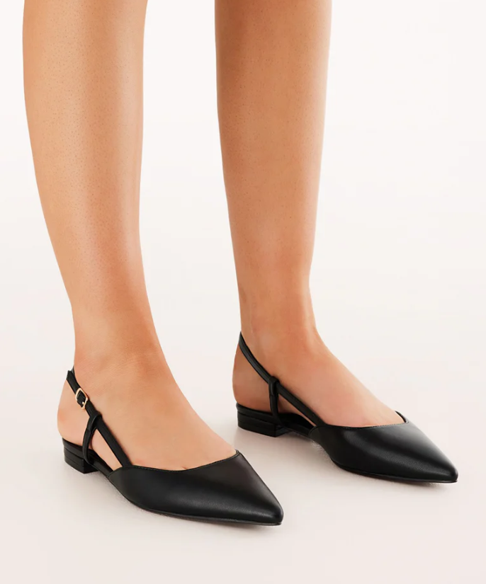 Billini Iver Slingback Flat - Black