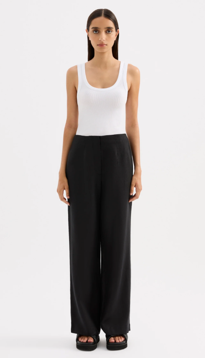 Nude Lucy Marli Linen Pant-Black